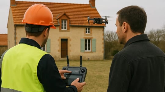 diagnostic toiture en haute-garonne par couvreur avec drone